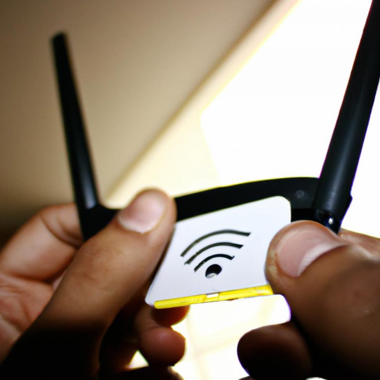 Person using wireless networking technology